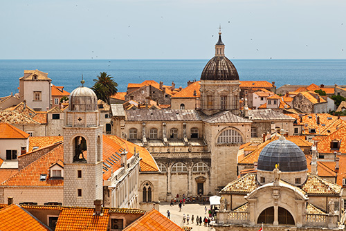 Panorama of Dubrovnik from the City Walls, Croatia