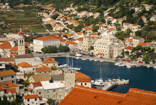 View of Bol city on Brac