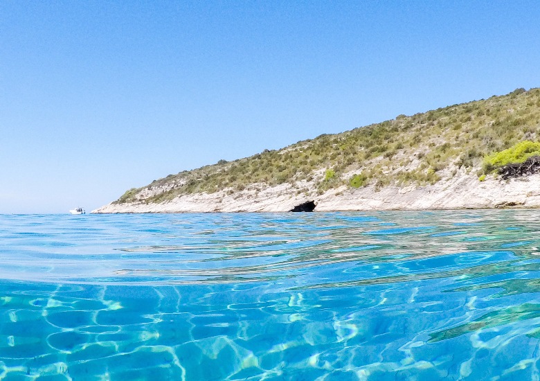 Clear water on Bisevo Island