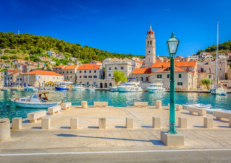 View of town on Brac Island