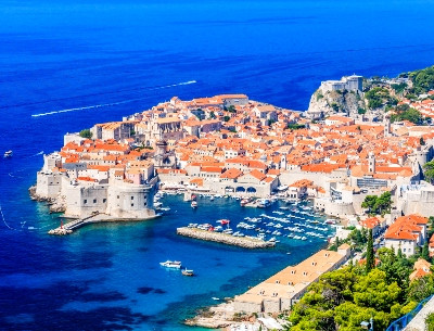 Aerial view of Dubrovnik city