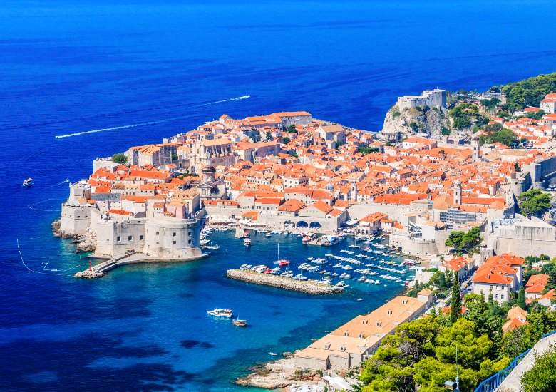 Aerial view of Dubrovnik Old Town