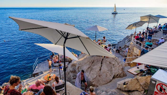 Clifftop bar, Dubrovnik