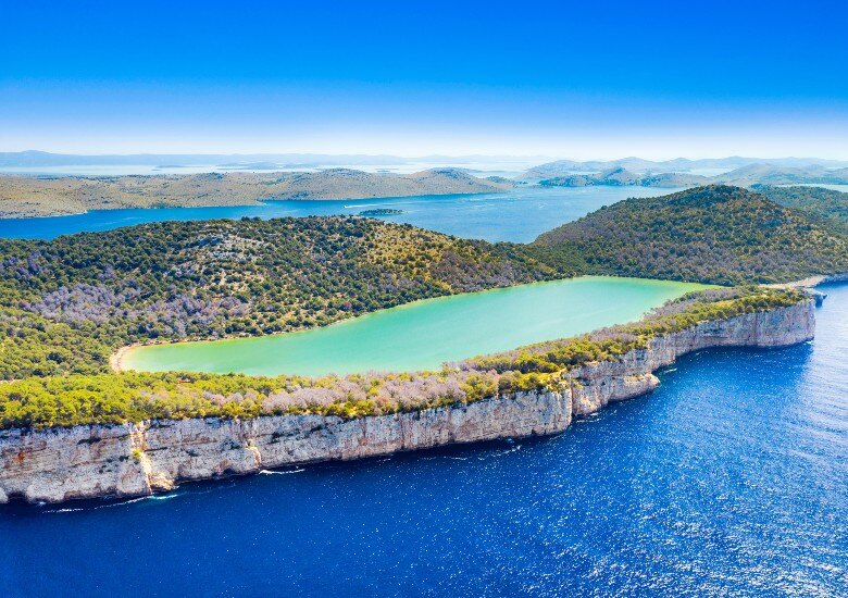 View of salty lake on Dugi Otok