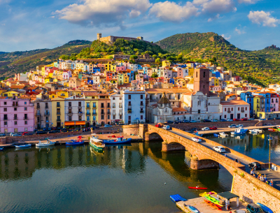 Bosa, Sardinia Aerial