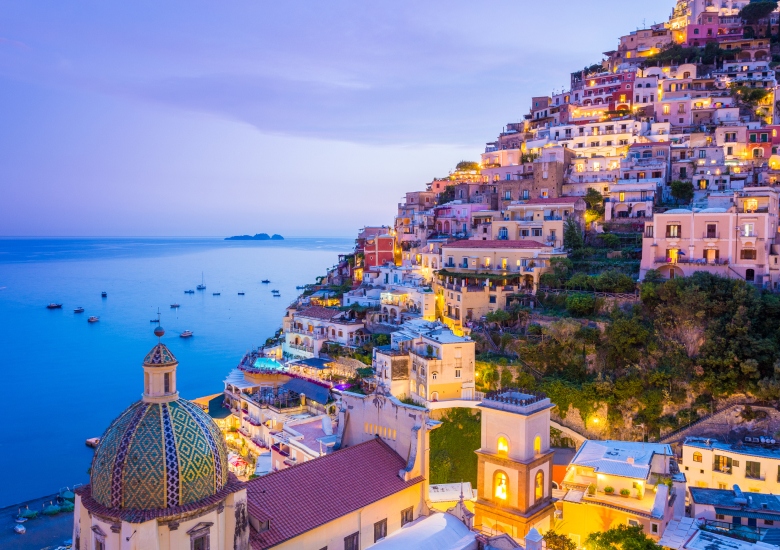 Positano, Amalfi coast by night