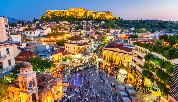 Athens at night