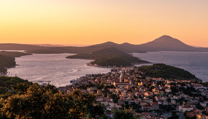 Overview of Mali Losinj, Croatia