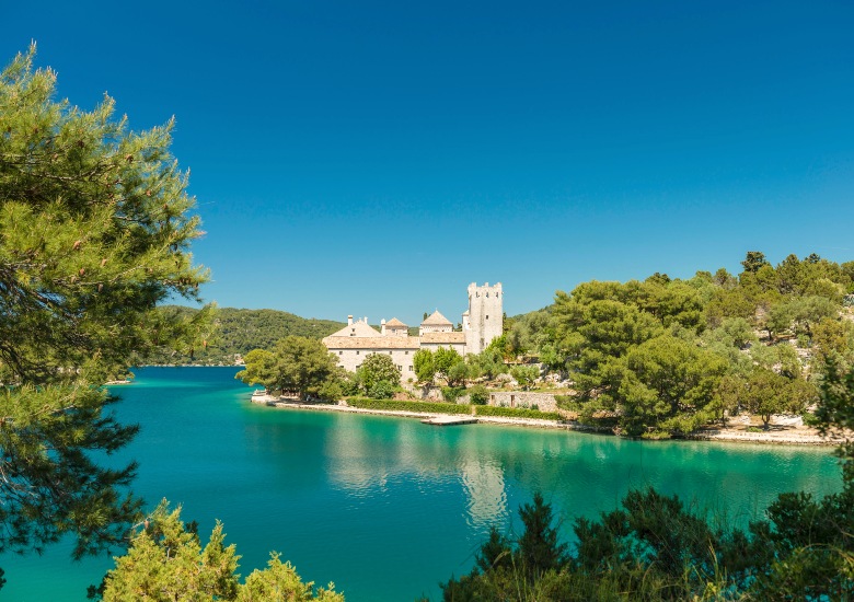 View of Benedictine monastery in Mljet National Park