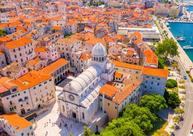 Aerial view of Sibenik