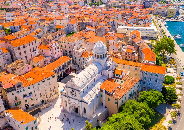 View of Sibenik City from above