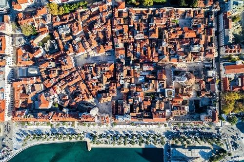 Split Aerial View Diocletian's Palace