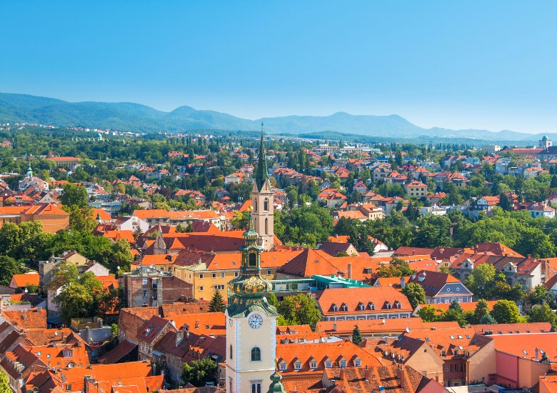 Aerial view of Zagreb